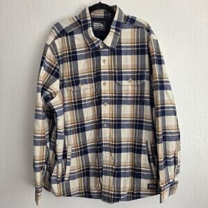 Eddie Bauer Men's XXL Flannel Lined‎ Plaid Shacket Shirt/Jacket Thick Pre-owned